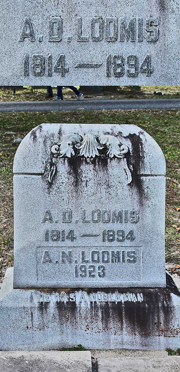 A. D. Loomis Gravestone Photo