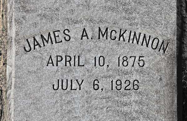 James A. McKinnon Gravestone Photo