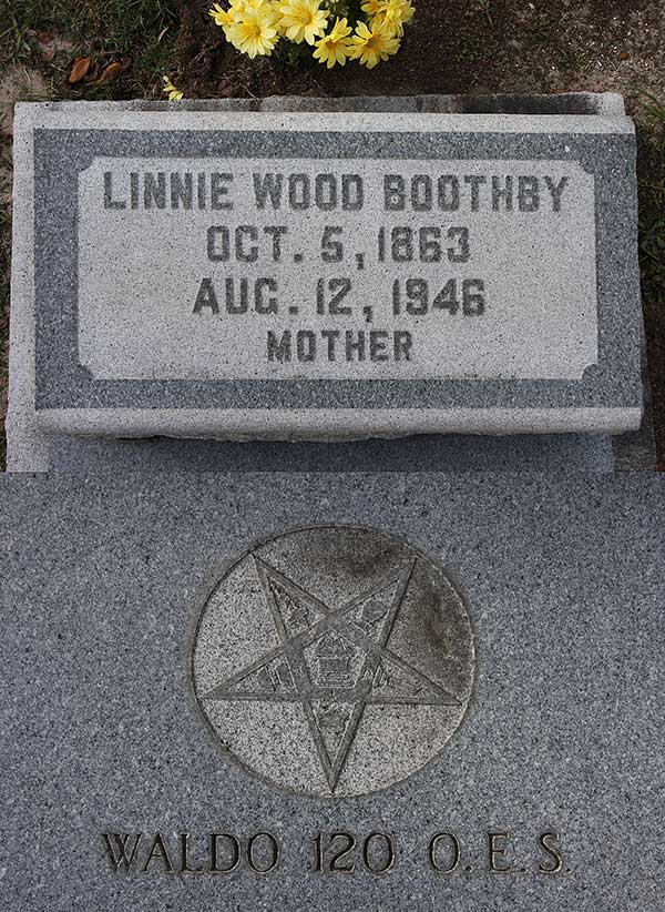 Linnie Wood Boothby Gravestone Photo