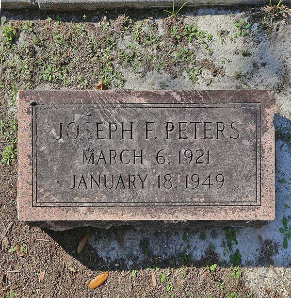 Joseph F. Peters Gravestone Photo