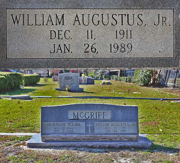 William Augustus McGriff Gravestone Photo