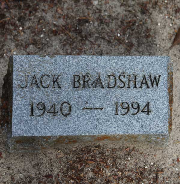 Jack Bradshaw Gravestone Photo