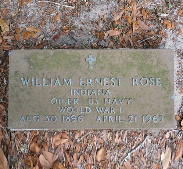 William Ernest Rose Gravestone Photo
