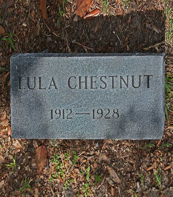 Lula Chestnut Gravestone Photo