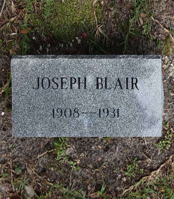 Joseph Blair Gravestone Photo