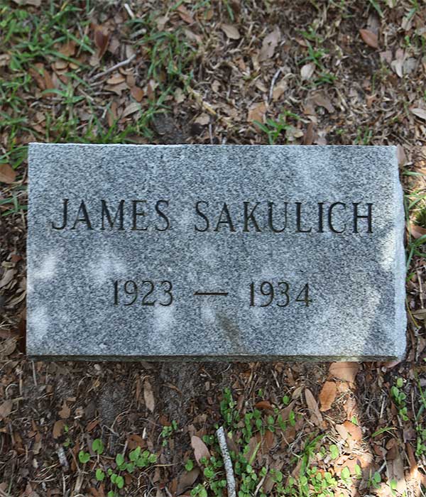 James Sakulich Gravestone Photo