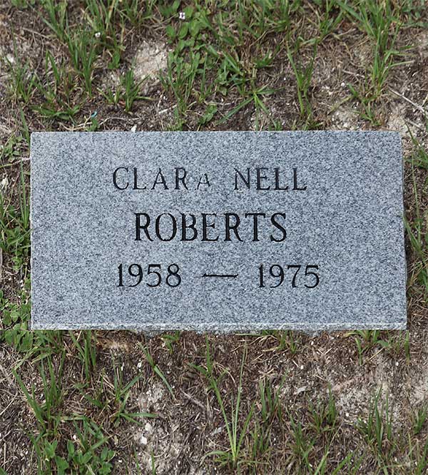 Clara Nell Roberts Gravestone Photo