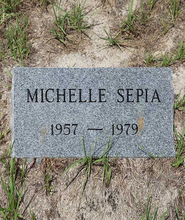 Michelle Sepia Gravestone Photo