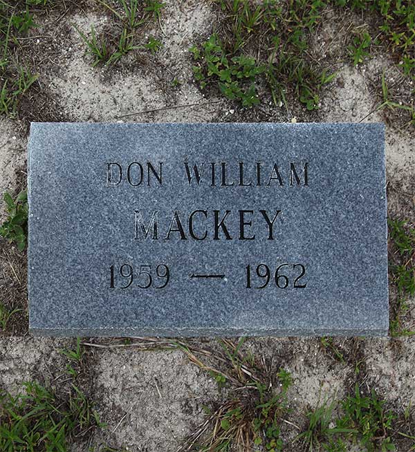 Don William Mackey Gravestone Photo