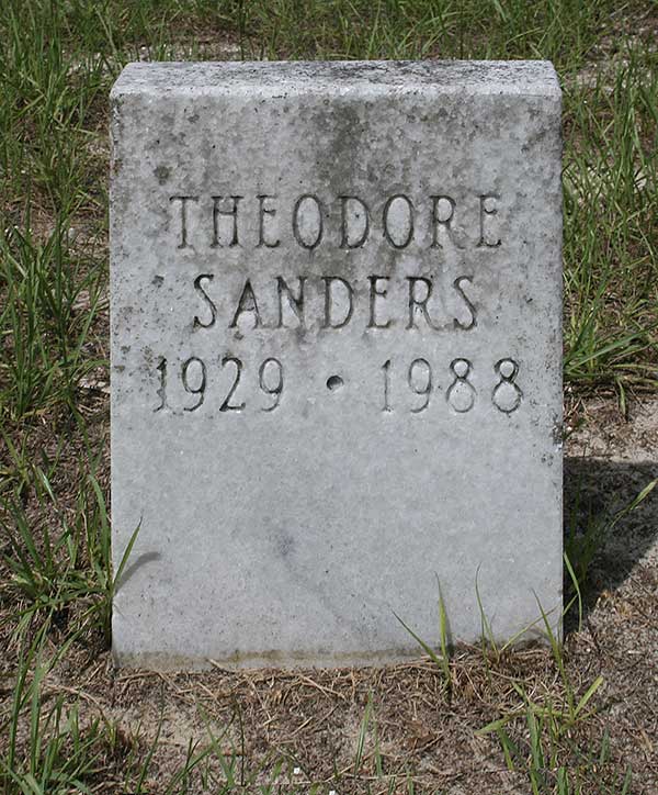 Theodore Sanders Gravestone Photo