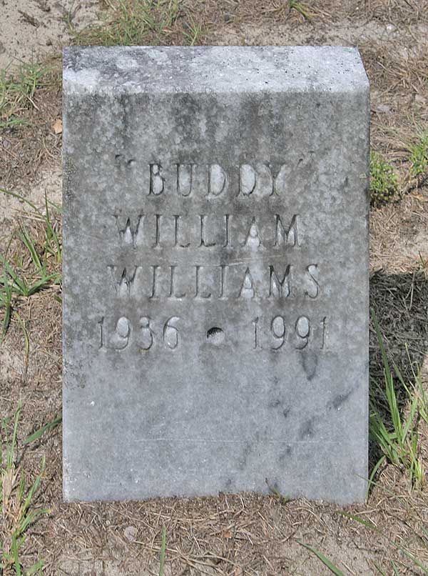 Buddy William Williams Gravestone Photo