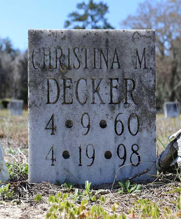 Christina M. Decker Gravestone Photo