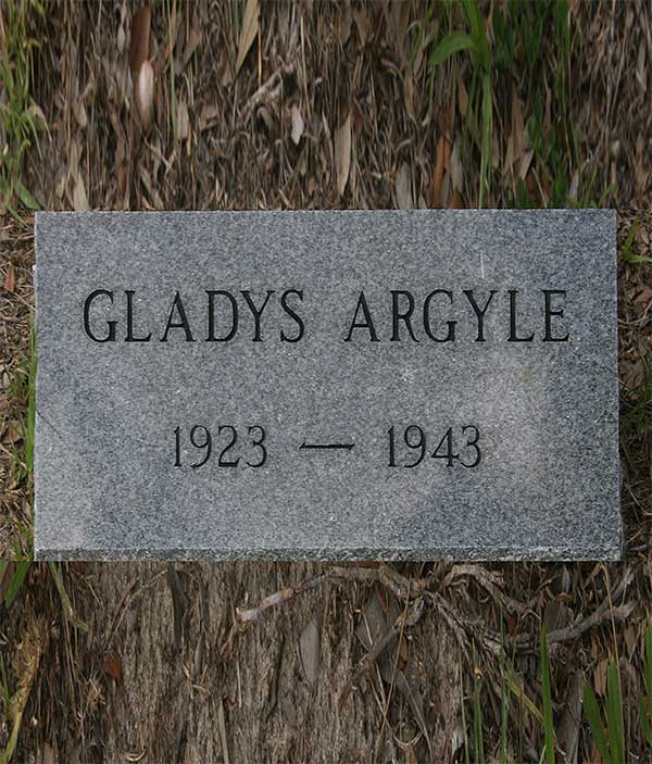 Gladys Argyle Gravestone Photo