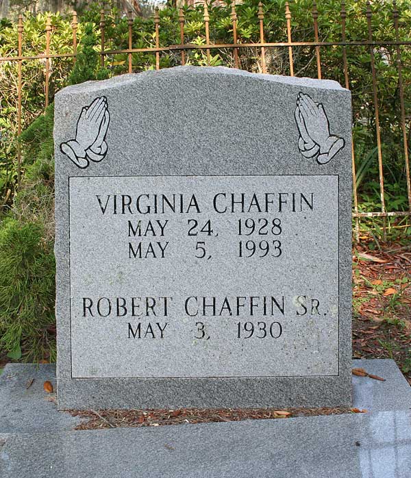 Virginia & Robert Chaffin Gravestone Photo