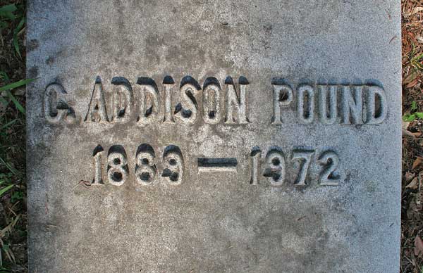 C. Addison Pound Gravestone Photo