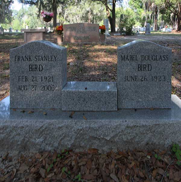 Frank Stanley & Mabel Douglass Bird Gravestone Photo