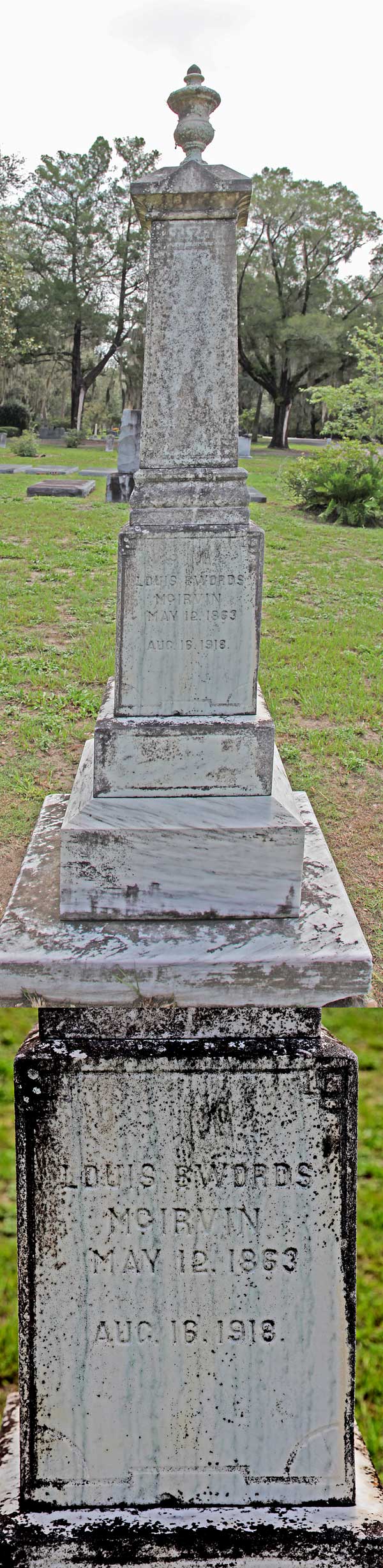 Louis Swords McIrvin Gravestone Photo