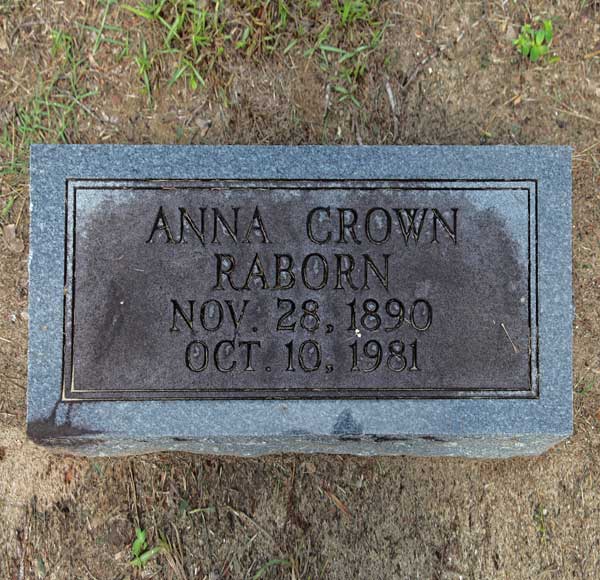 Anna Crown Raborn Gravestone Photo