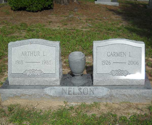 Arthur L. & Carmen L. Nelson Gravestone Photo