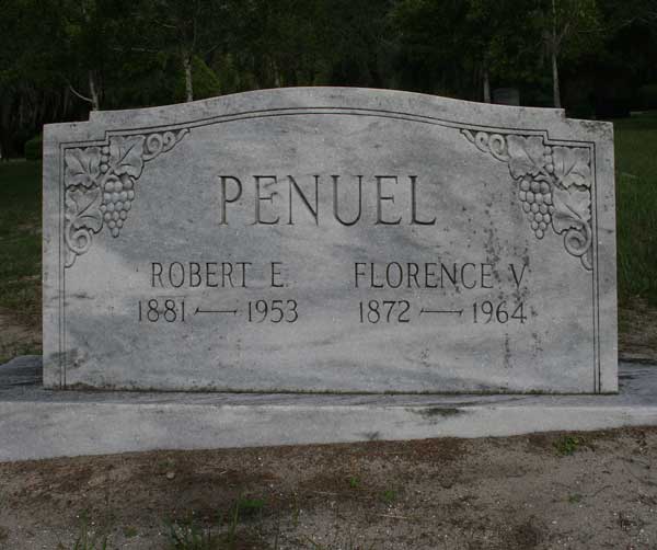 Robert E. & Florence V. Penuel Gravestone Photo