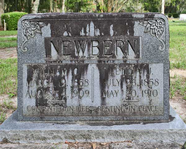 William C. & Letitia J. Newbern Gravestone Photo