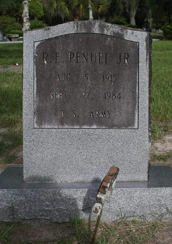 R.E. Penuel Gravestone Photo