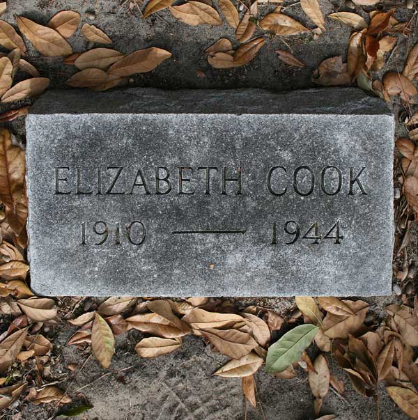Elizabeth Cook Gravestone Photo