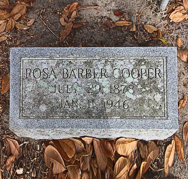 Rosa Barber Cooper Gravestone Photo