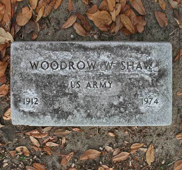 Woodrow W. Shaw Gravestone Photo