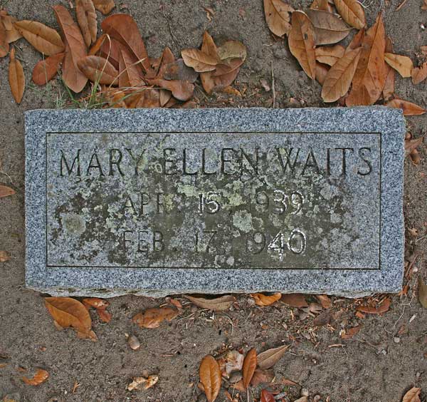 Mary Ellen Waits Gravestone Photo