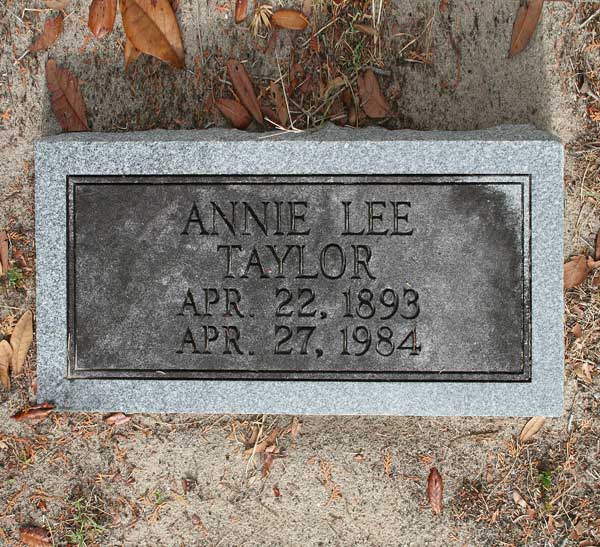 Annie Lee Taylor Gravestone Photo