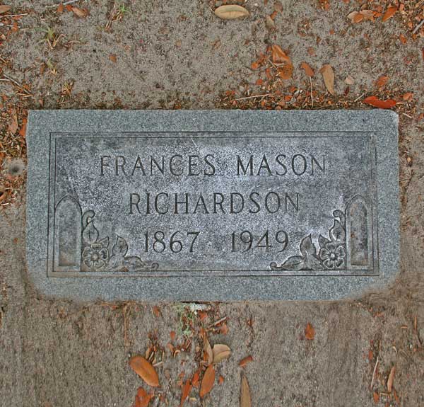 Frances Mason Richardson Gravestone Photo
