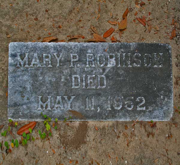 Mary P. Robinson Gravestone Photo