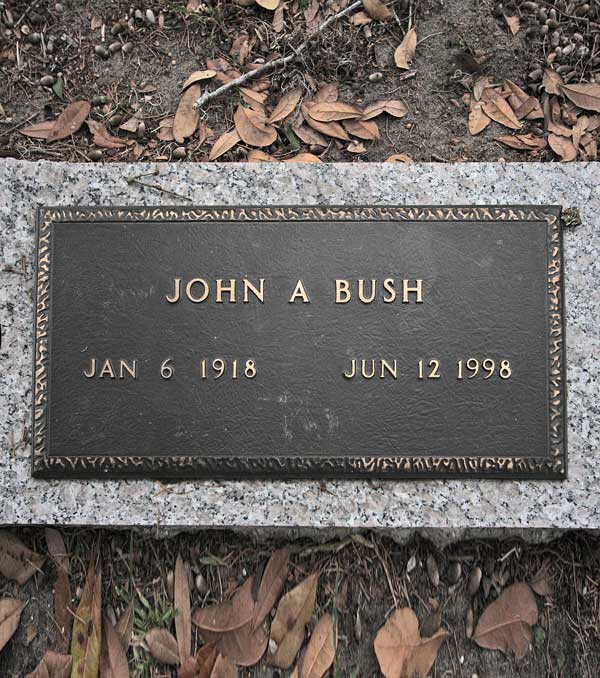 John A. Bush Gravestone Photo