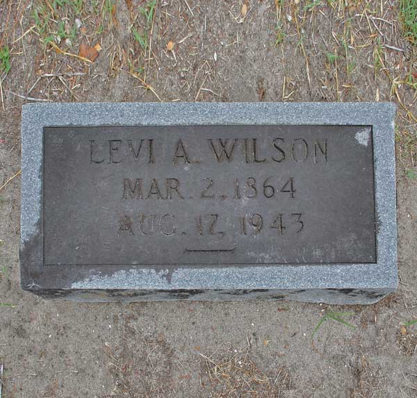 Levi A. Wilson Gravestone Photo