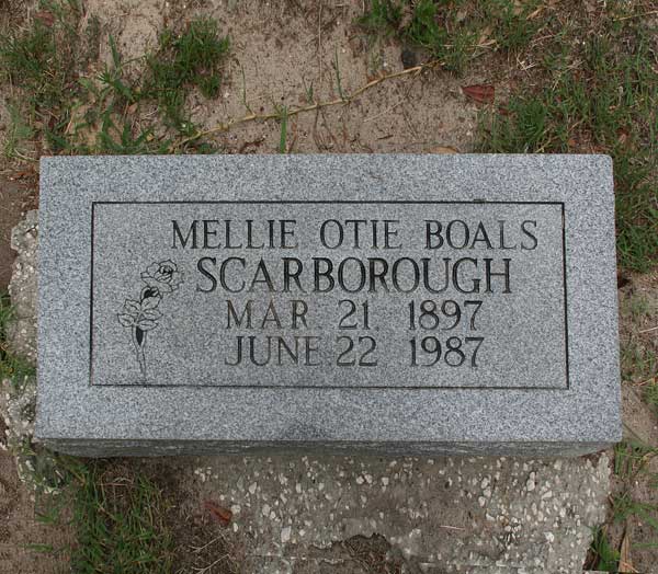 Mellie Otie Boals Scarborough Gravestone Photo
