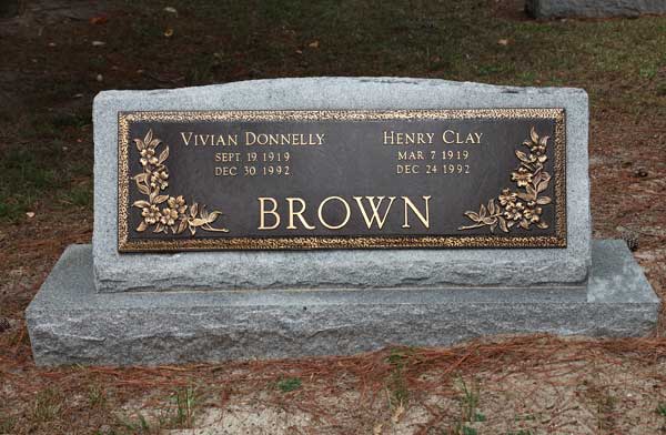 Vivian Donnelly & Henry Clay Brown Gravestone Photo