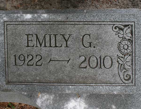 Emily G. Unknown Gravestone Photo