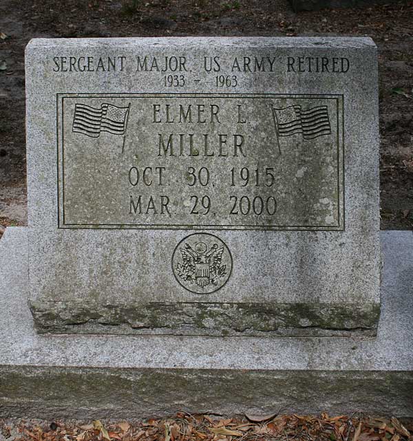 Elmer L. Miller Gravestone Photo