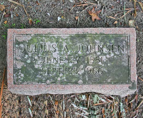Julius A. Johnsen Gravestone Photo
