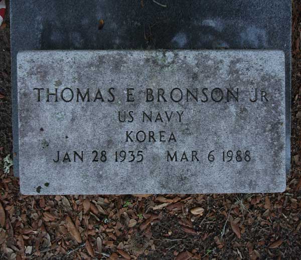 Thomas E. Bronson Gravestone Photo