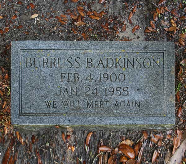 Burruss B. Adkinson Gravestone Photo
