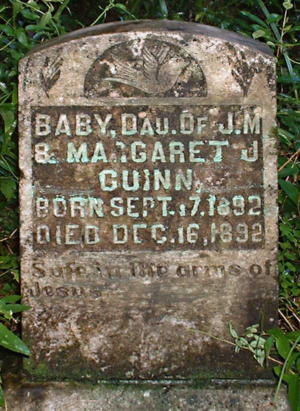 Baby Daughter of J.M. & Margaret J. Guinn Gravestone Photo