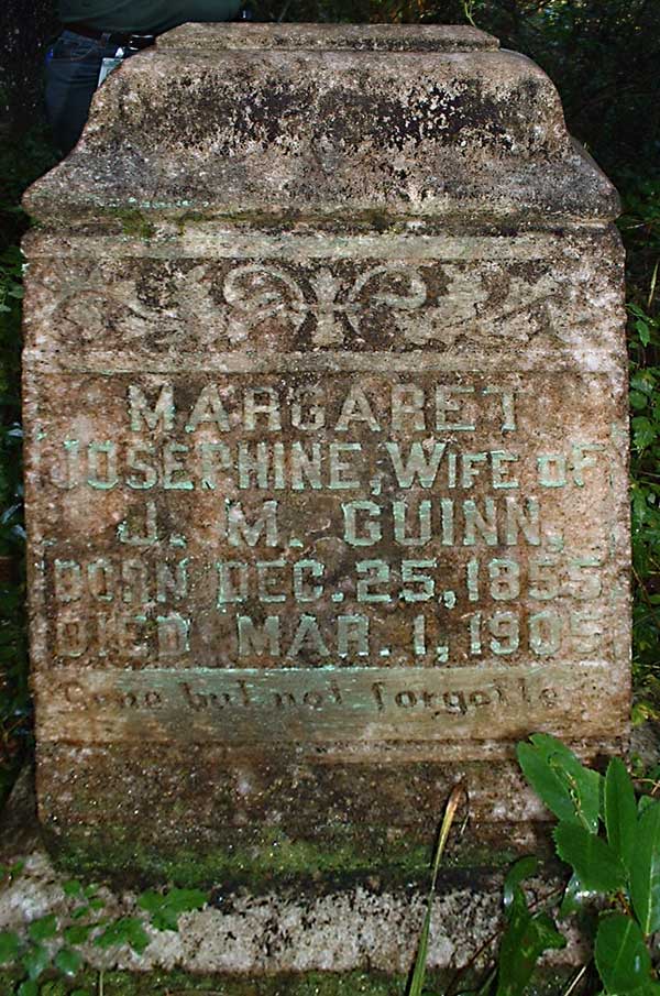 Margaret Josephine (Exley), wife of J.M. Guinn Gravestone Photo