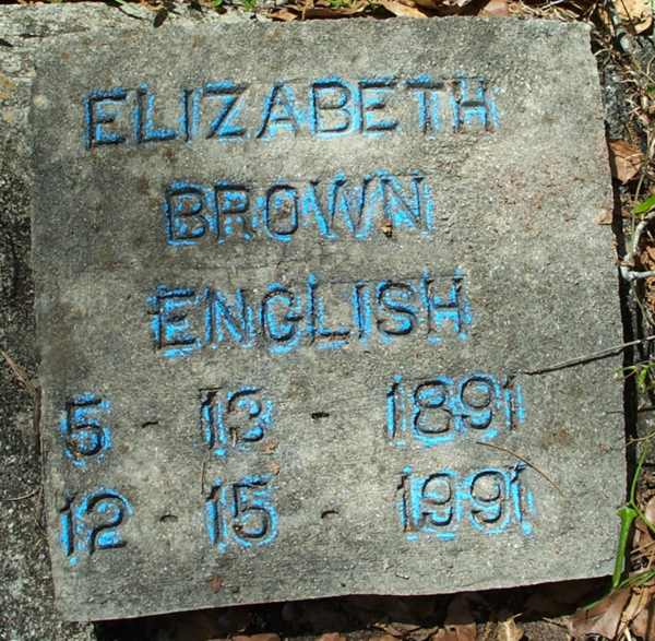Elizabeth Brown English Gravestone Photo