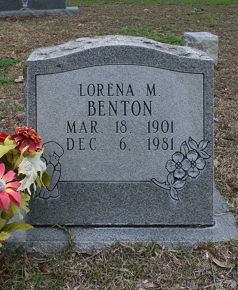 Lorena M. Benton Gravestone Photo