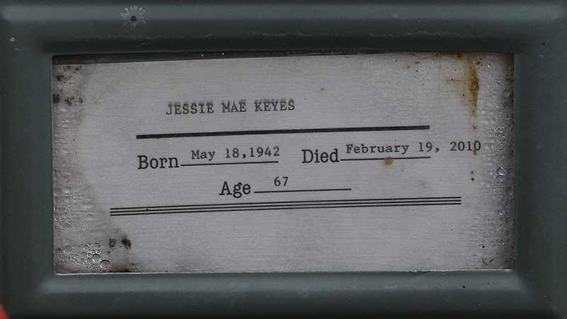 Jessie Mae Keyes Gravestone Photo