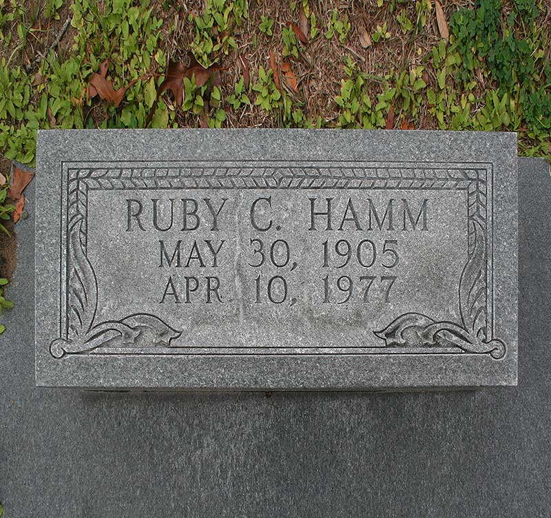 Ruby C Hamm Gravestone Photo