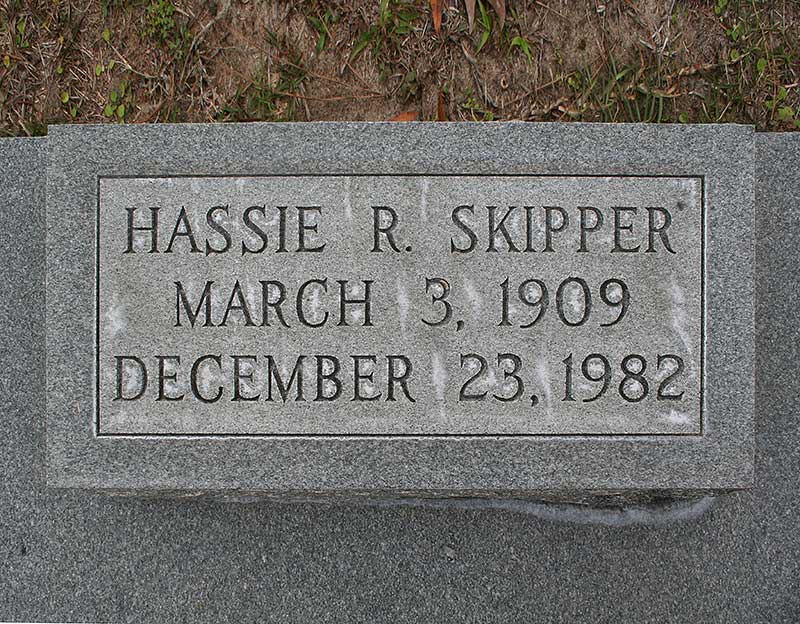 Hassie R. Skipper Gravestone Photo