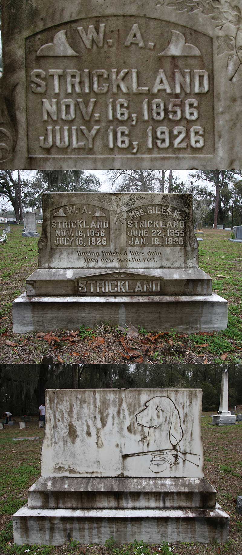 W.A. Strickland Gravestone Photo